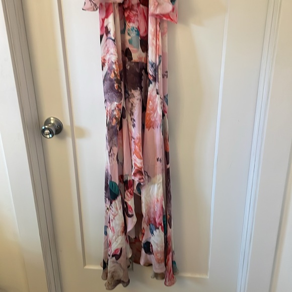 Parker black floral evening gown, size 0 - Picture 5 of 7